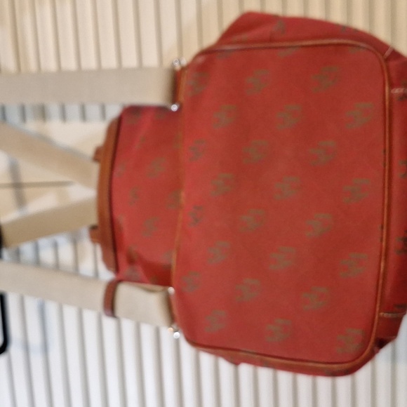 Dooney & Bourke Red Monogram Backpack Bag - Picture 6 of 7